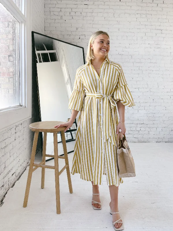 Ischia Yellow Stripe Dress