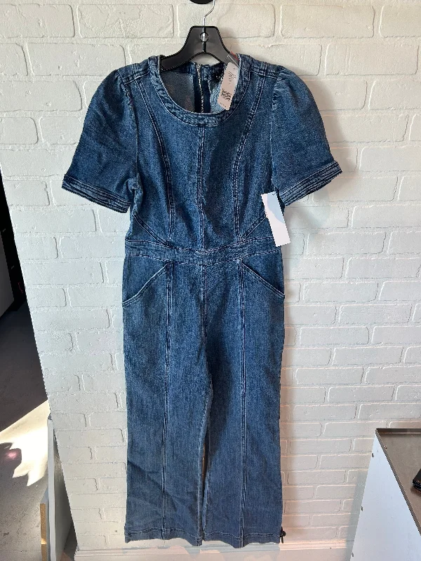 Jumpsuit By Bebe In Blue Denim, Size: M