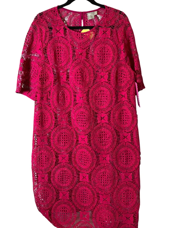 Dress Casual Midi By Asos In Pink, Size: 14