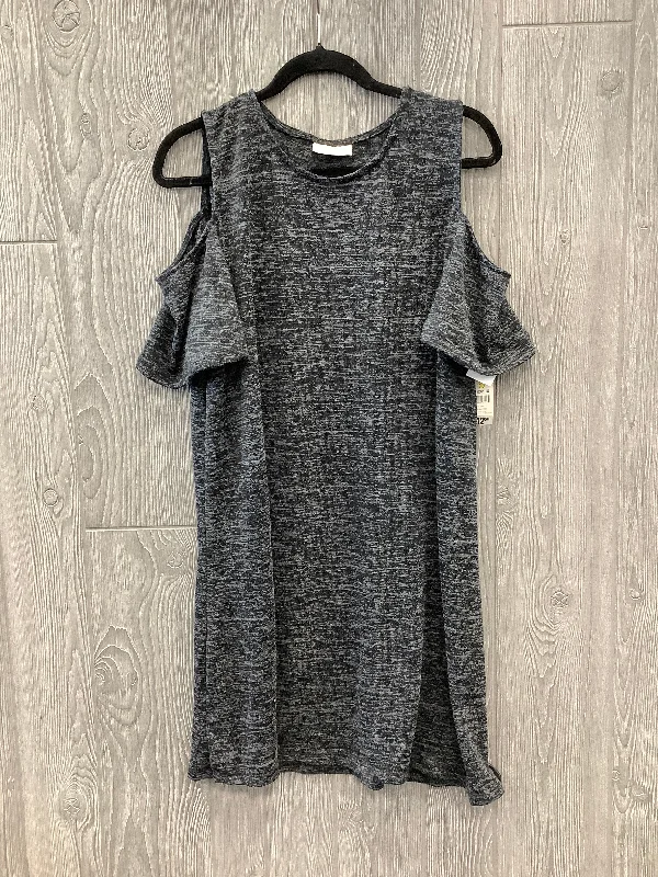 Dress Casual Midi By Bobbie Brooks In Grey, Size: 1x