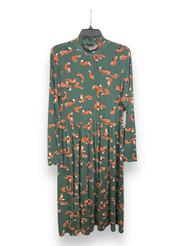 Dress Casual Midi By Modcloth In Green, Size: L