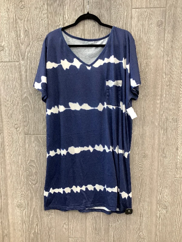 Dress Casual Midi By Shein In Blue, Size: 2x