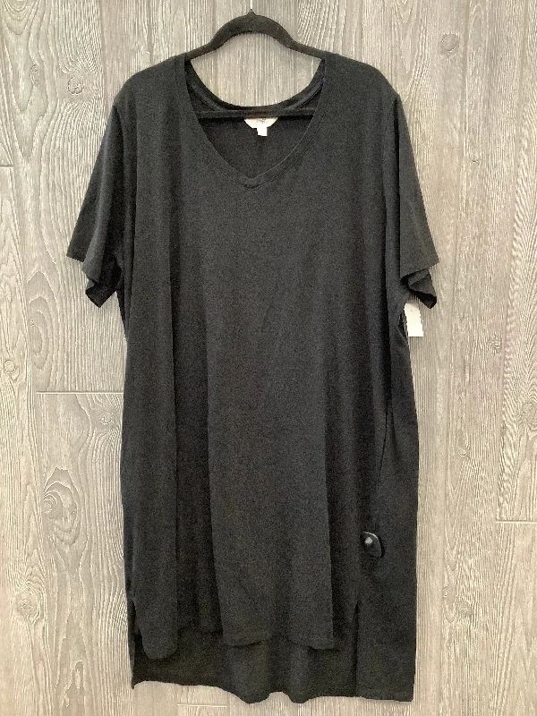 Dress Casual Midi By Terra & Sky In Black, Size: 2x