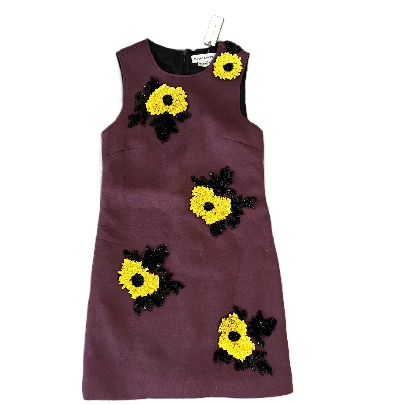 Dress Party Midi By Dhruv Kapoor In Purple, Size: Xs