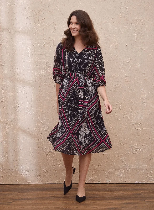 Paisley Print Midi Dress