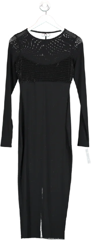 SLA the label Black Soho Midi Dress UK XS