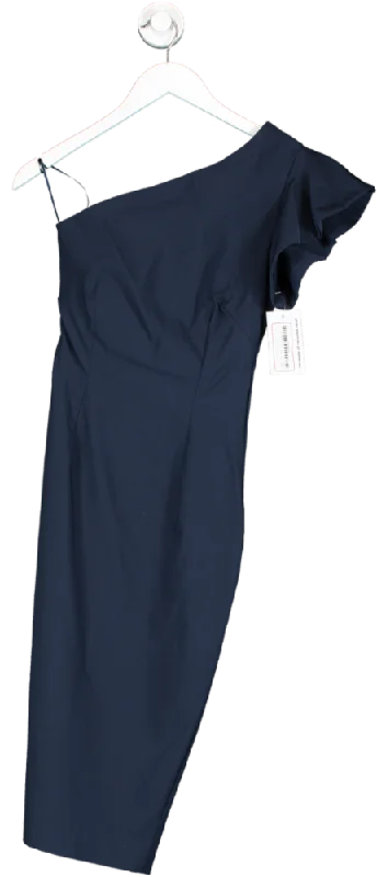 Vesper Blue Anamarie Navy Midi Dress UK 8