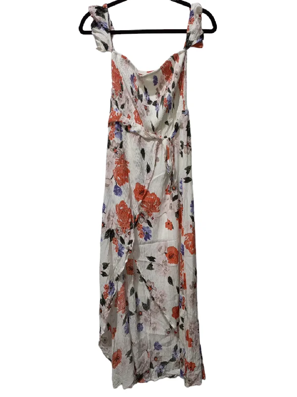 Floral Print Dress Casual Maxi Clothes Mentor, Size M