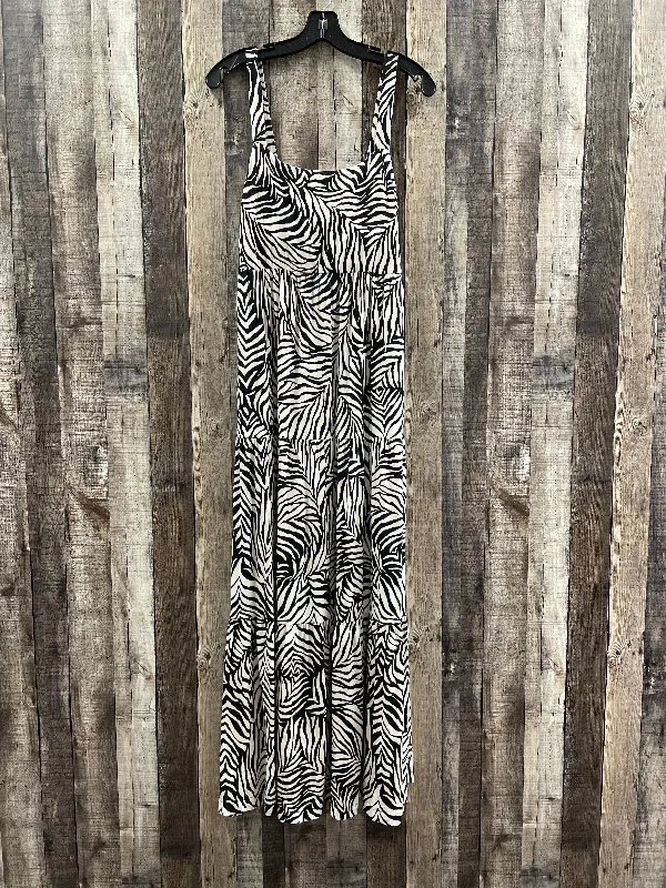 Zebra Print Dress Casual Maxi Soma, Size L