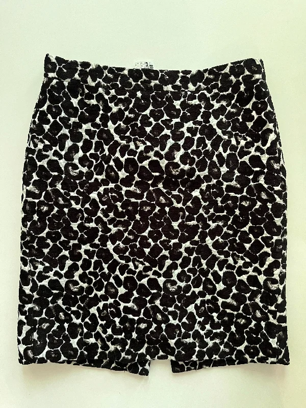 Animal Print Skirt Midi J Crew O, Size 4