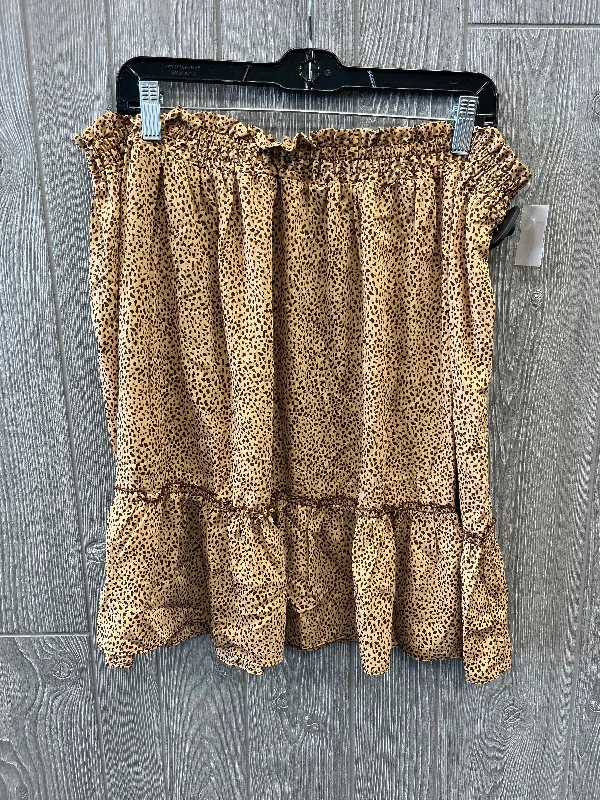 Brown Skirt Mini & Short Clothes Mentor, Size Xxl