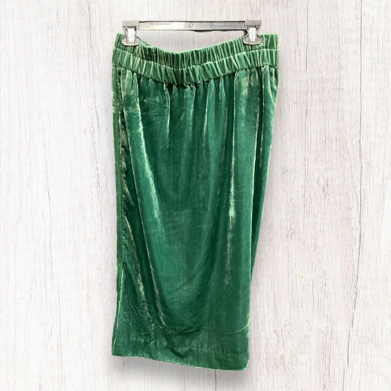 Green Skirt Midi J. Crew, Size M