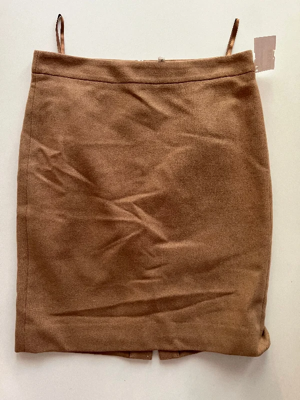 Tan Skirt Midi J Crew O, Size 4