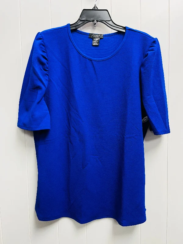 Top Short Sleeve By Clothes Mentor In Blue, Size: 1x