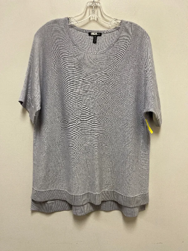 Top Short Sleeve By Eileen Fisher In Blue, Size: L