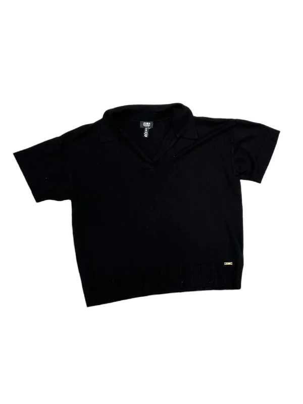 Top Short Sleeve By Jones New York In Black, Size: L