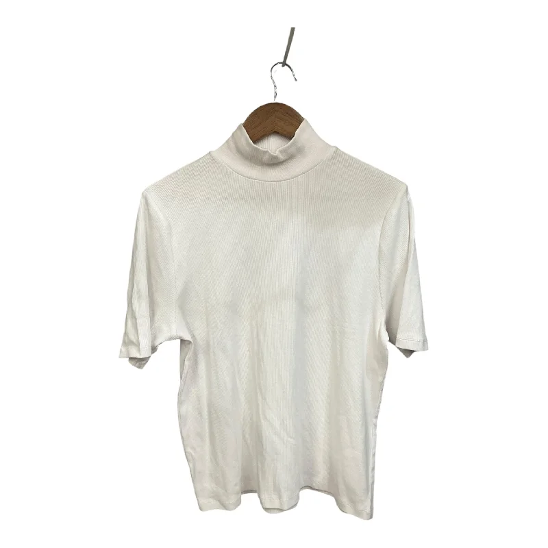 Top Short Sleeve By Loft In White, Size: Xl