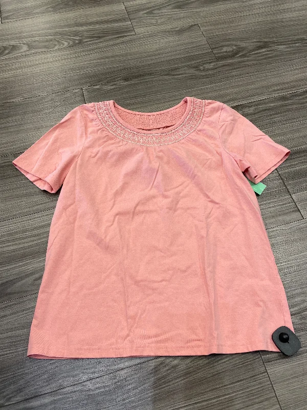 Blouse Short Sleeve By Blair In Pink, Size: M