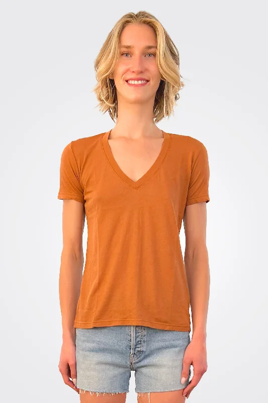 Relaxed V Neck Tee - Coconut