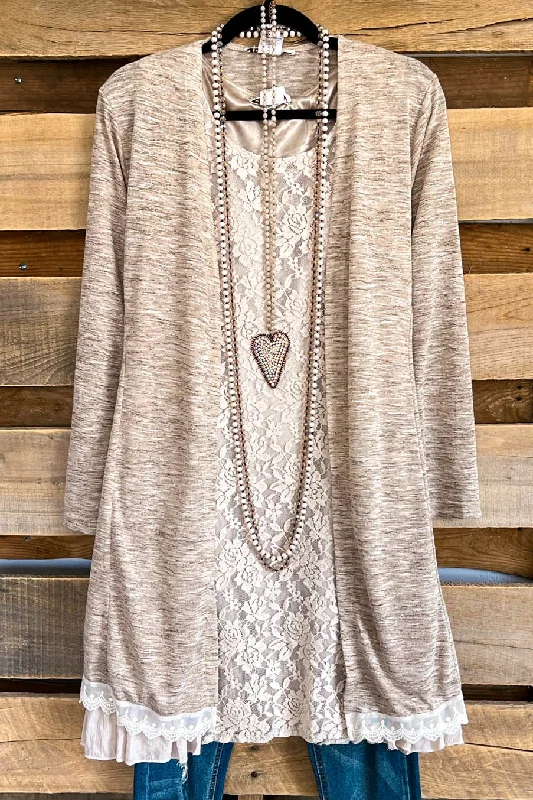 Stroll At Dawn Cardigan - Mocha