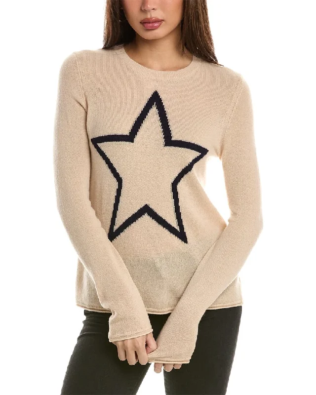 Hannah Rose Star Intarsia Wool & Cashmere-Blend Sweater