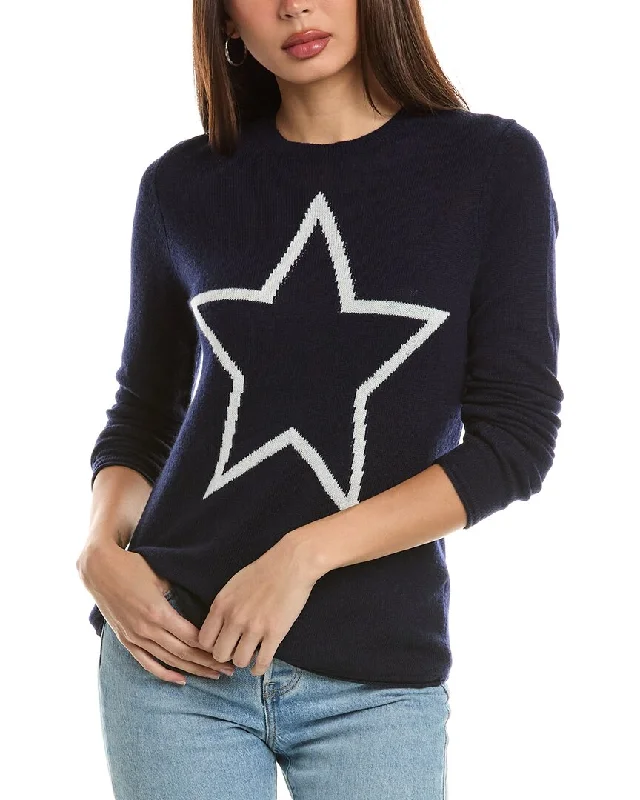 Hannah Rose Star Intarsia Wool & Cashmere-Blend Sweater