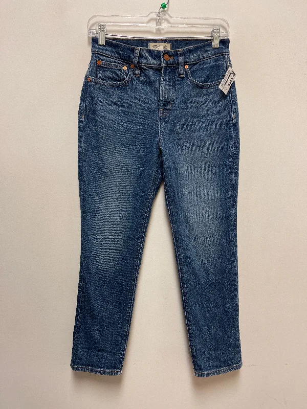 Jeans Straight By Madewell In Blue Denim, Size: 2p