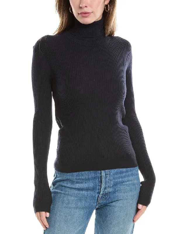 St. John Wool & Silk-Blend Turtleneck Sweater