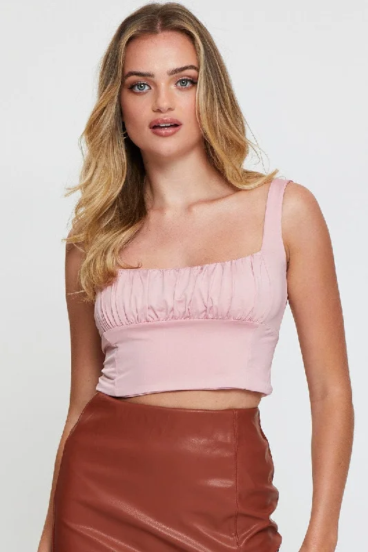 Pink Crop Top