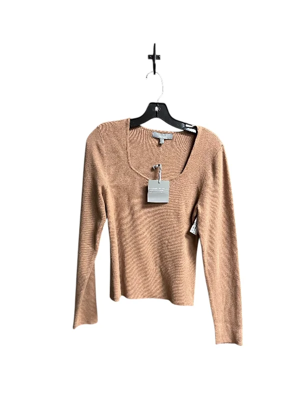 Top Long Sleeve By Marled In Brown, Size: M