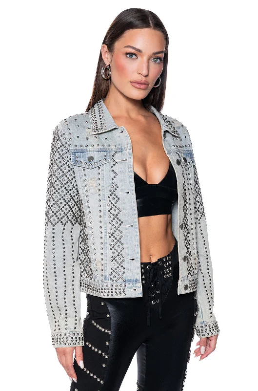 HEMATITE STUDDED DENIM JACKET