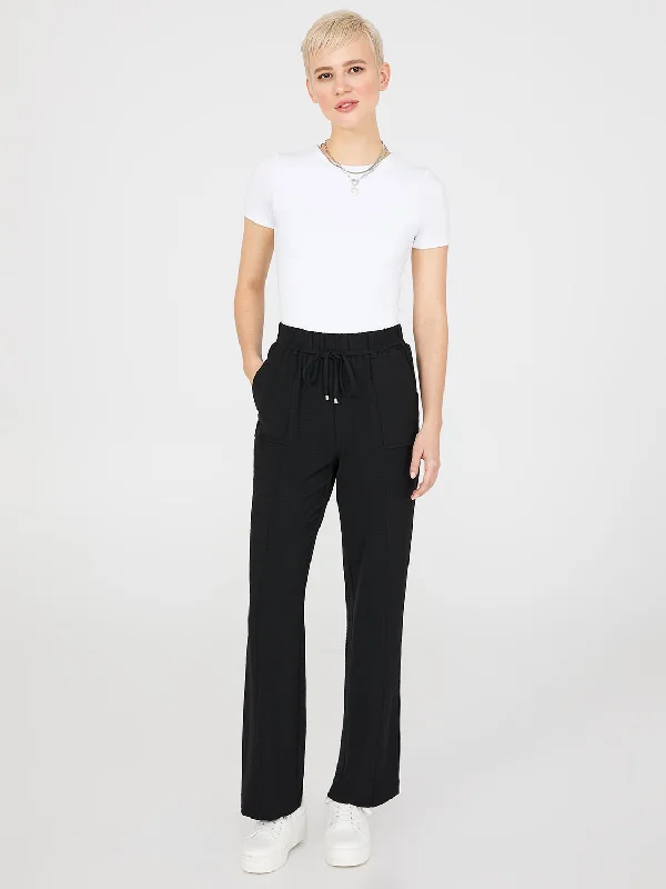 Wide-Leg Pants With Porkchop Pockets